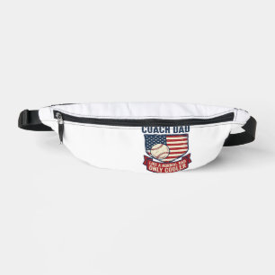 Coach Dad Baseball Patriotic Vintage T-Shirt Desig Bum Bags