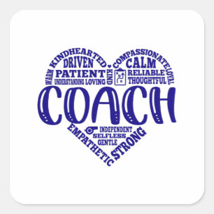Coach, dance coach, appreciation, cheer square sticker
