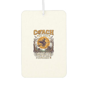 Coach Day Witch Night Haloween Flying Moon Spiders Car Air Freshener