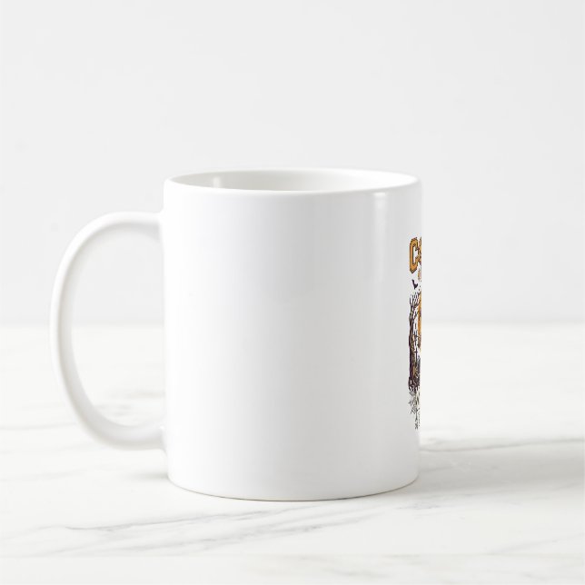 Coach Day Witch Night Haloween Flying Moon Spiders Coffee Mug (Left)