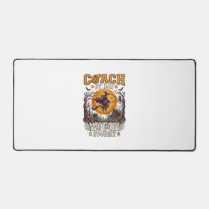Coach Day Witch Night Haloween Flying Moon Spiders Desk Mat