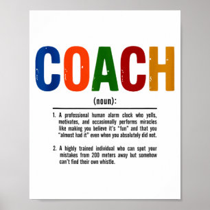 Coach Definition Coaches Gift Team Srts Tank Top Poster