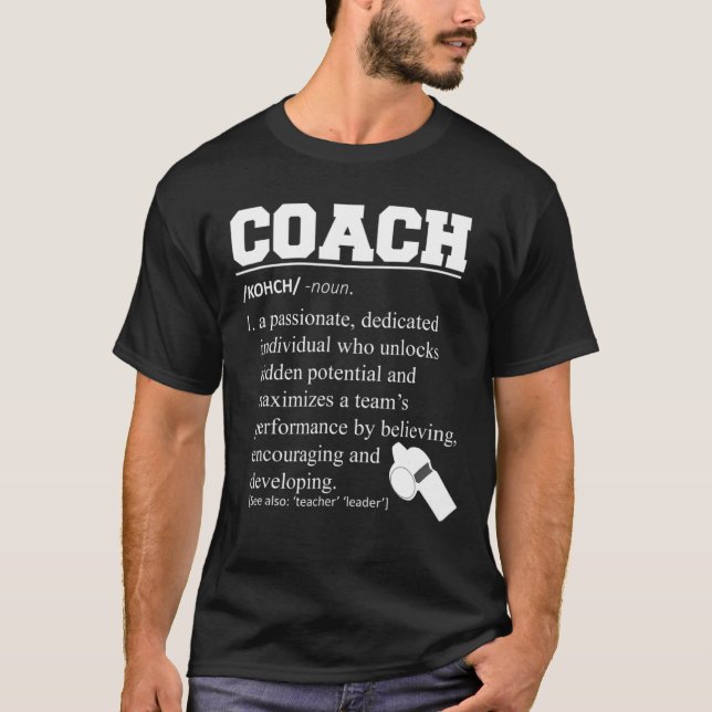 Coach Definition Tshirt Funny Coach Tee (Front)