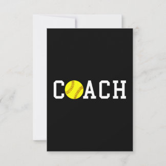 Coach Fast-pitch Softball Gift Idea print Thank You Card