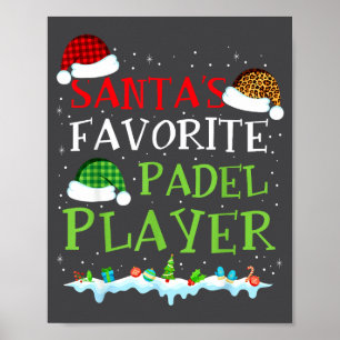 Coach Favorite s Player Padel Santa Padel Fun Humo Poster