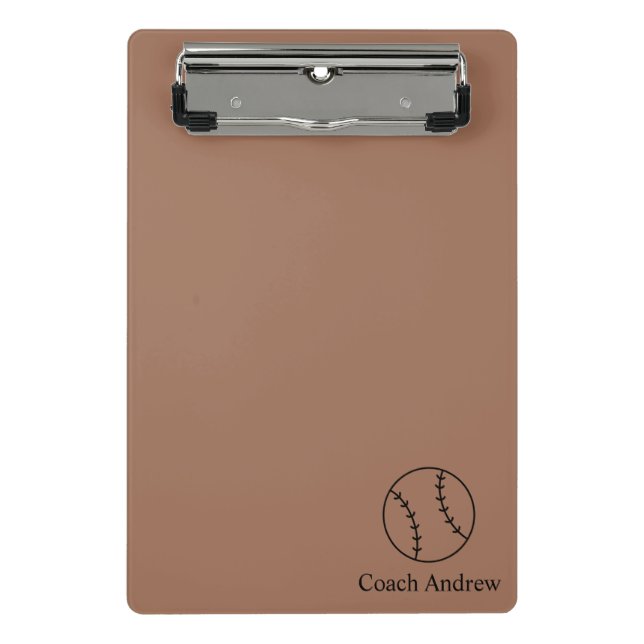 Coach Gifts Baseball, Personalized Clipboard, Gift Mini Clipboard (Front)