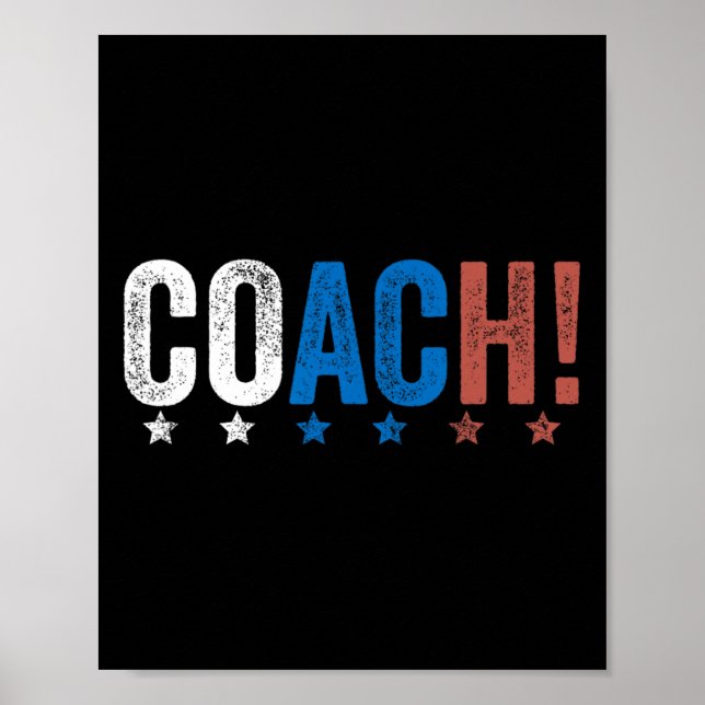 Coach! Harris Walz 2024 Kamala Harris Tim Walz Ele Poster (Front)