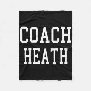 Coach Heath Custom Footbyll Soccer Bysebyll Team  Fleece Blanket