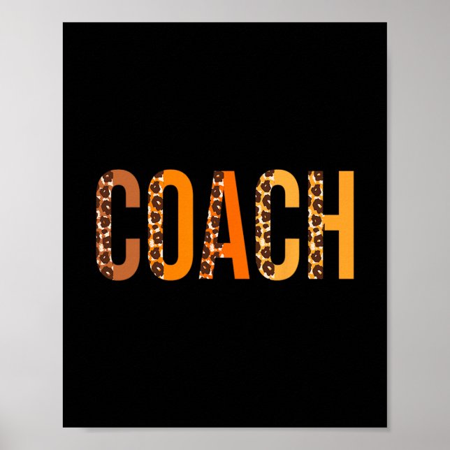 Coach Leopard Squad Cute Fall Autumn Lovers Thanks Poster (Front)