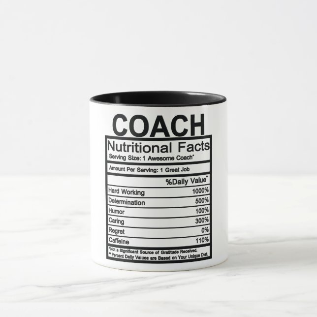 Coach Nutritional Facts Mug (Center)