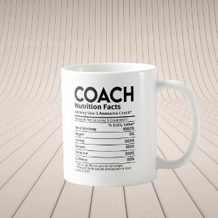 Coach Nutritional Label Thank You Gift Coffee Mug