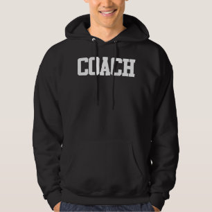 Coach On Back, SoftBall Fun Team Coaching Gift Hoodie