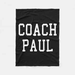 Coach Paul Custom Football Soccer Baseball Team T Fleece Blanket