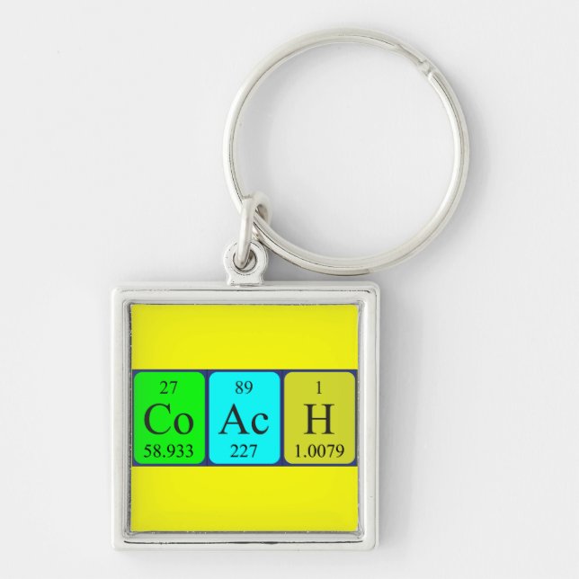 Coach periodic table keyring (Front)