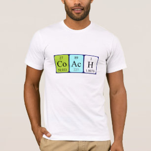 Coach periodic table name shirt