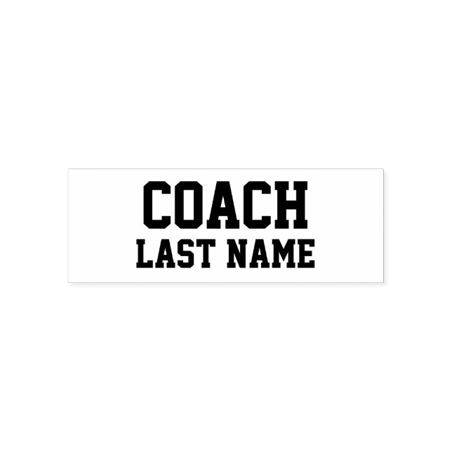 Coach Personalised Last Name Self-inking Stamp (Design)