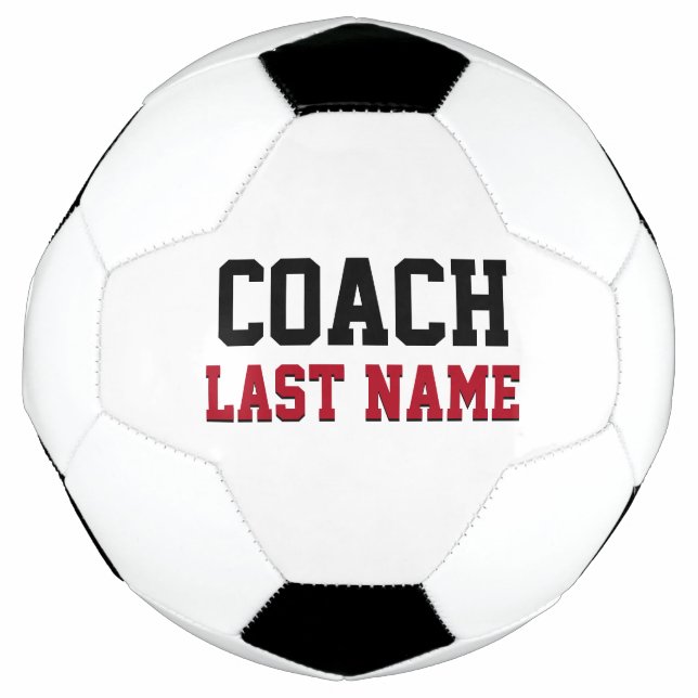 Coach Personalised Last Name Soccer Ball (Front)