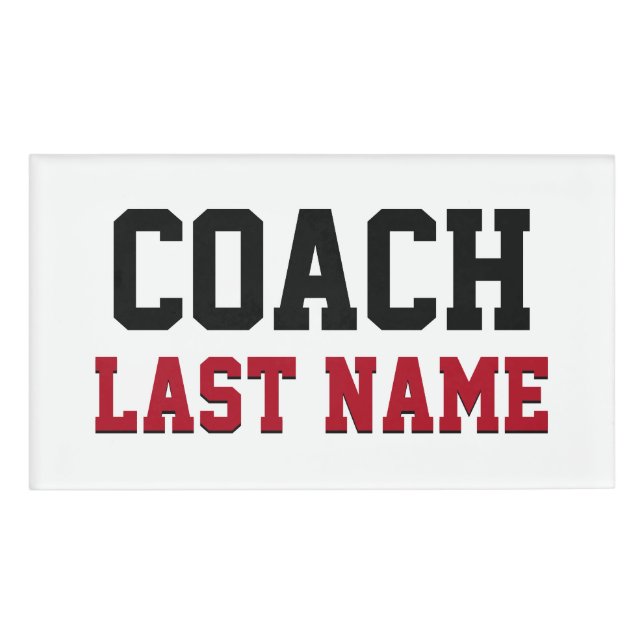 Coach Personalised Last Name Tag (Front)