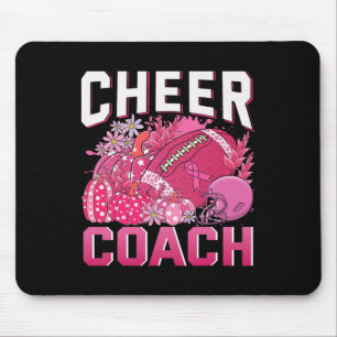Coach Pink Ribbon Football Breast Cancer Awareness Mouse Pad
