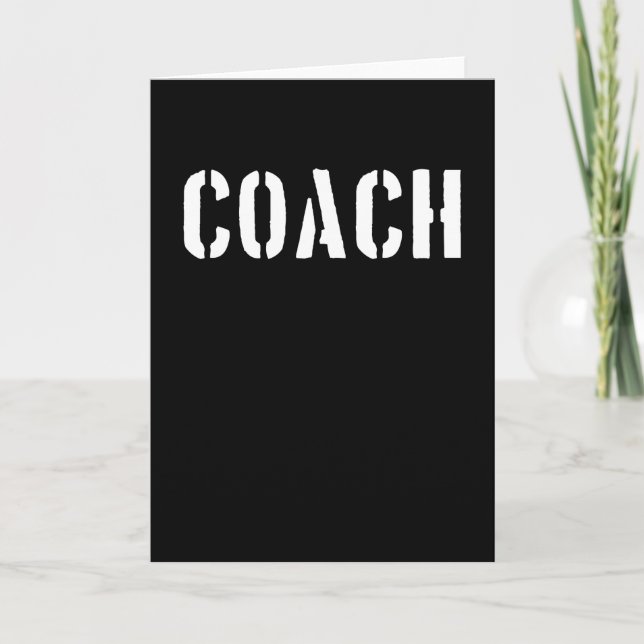 Coach Retro Vintage Stencil Style Card (Front)