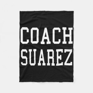 Coach Suarez Custom Footbyll Soccer Bysebyll Team Fleece Blanket