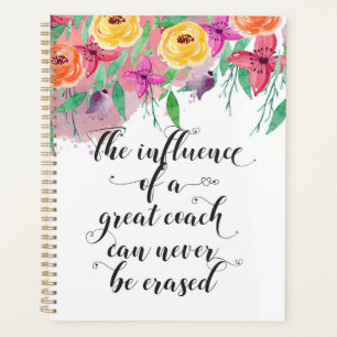 Coach thank you gift trainer appreciation planner