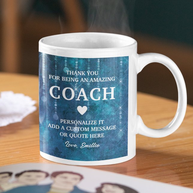 Coach Thank You Heartfelt Message Personalised Coffee Mug (Coach Thank You Heartfelt Message Personalized Coffee Mug
)