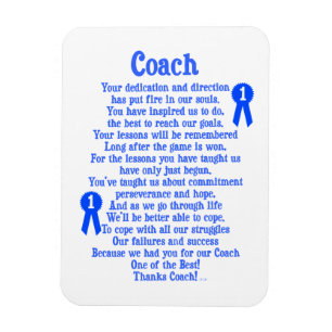 Coach Thank You Magnet