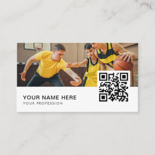 coach training basketball QR Code Business Card