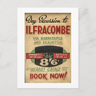 Coach trip to Ilfracombe, Devon, UK Postcard