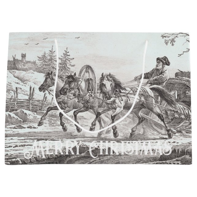 COACH & VICTORIAN CITY Vintage Christmas Gift Bag (Front)