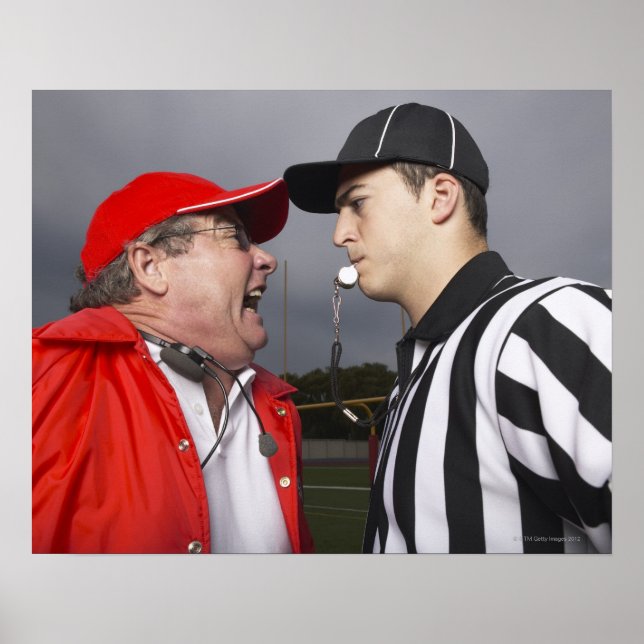 Coach Yelling at Referee Poster (Front)