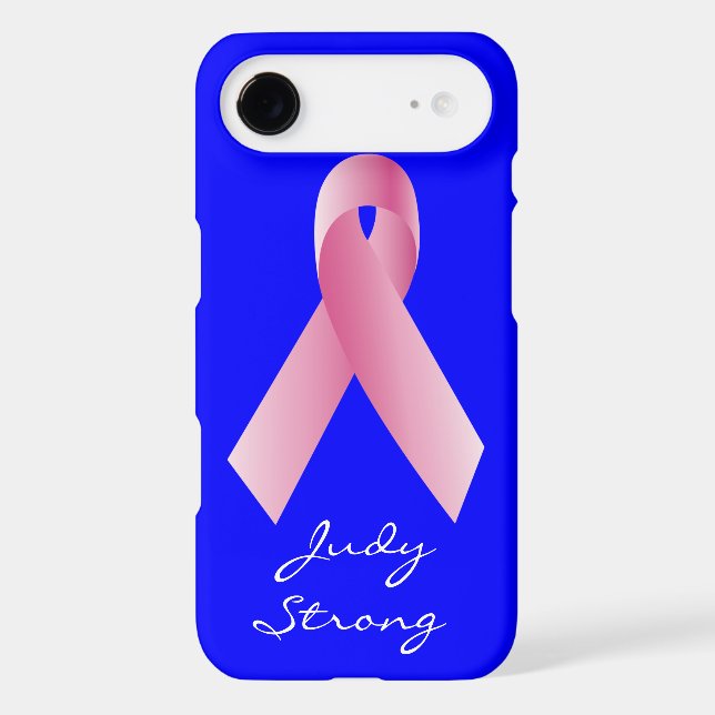 Coaches for a cause_Pink Ribbon_personalized_blue Case-Mate iPhone Case (Back)