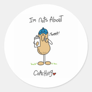 Coaching Nut Classic Round Sticker