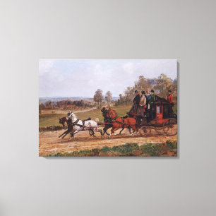 Coaching Scene Canvas Print