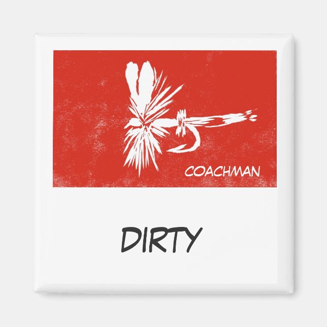 "Coachman" Dish Washer Status Magnet (Front)