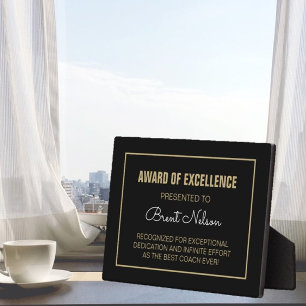 Coach's award gift plaque