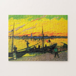 Coal Barges (F437) Van Gogh Fine Art Jigsaw Puzzle