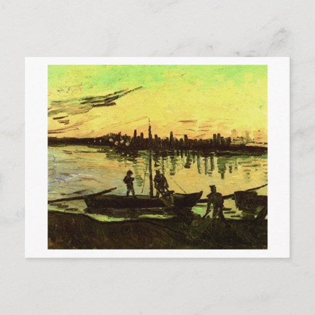 Coal Barges, Vincent Van Gogh Postcard (Front)