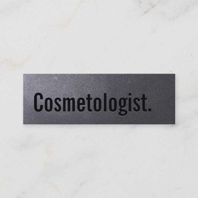 Coal Black Cosmetologist Mini Business Card (Front)