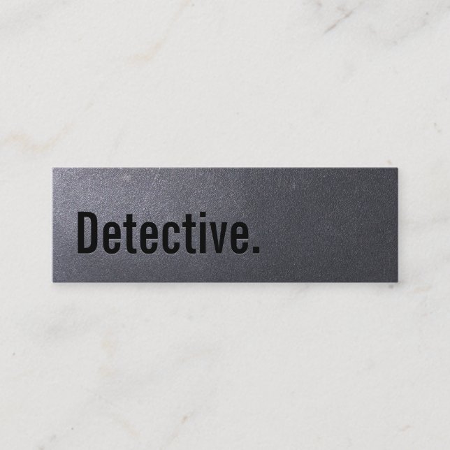 Coal Black Detective Mini Business Card (Front)