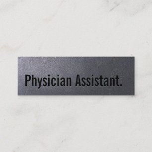 Coal Black Physician Assistant Mini Business Card