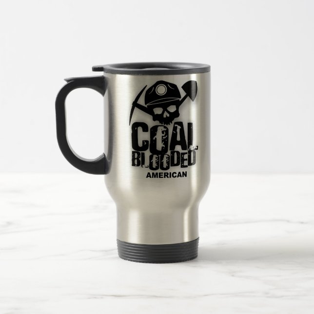 COAL BLOODED AMERICAN TRAVEL MUG (Left)