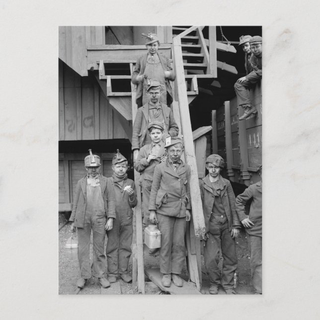 Coal Breaker Boys, 1900 Postcard (Front)