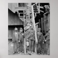 Coal Breaker Boys, 1900. Vintage Photo