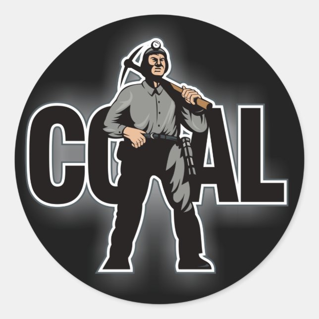 COAL CLASSIC ROUND STICKER (Front)