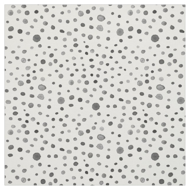 Coal Confetti Watercolor Dots Fabric (Swatch)