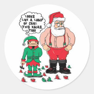 Coal For Christmas Classic Round Sticker