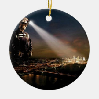 COAL KEEPS OUR LIGHTS ON CERAMIC TREE DECORATION