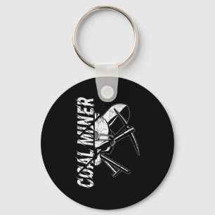Coal Miner Crossed Ckaxes And Shovel And Miners Ha Key Ring